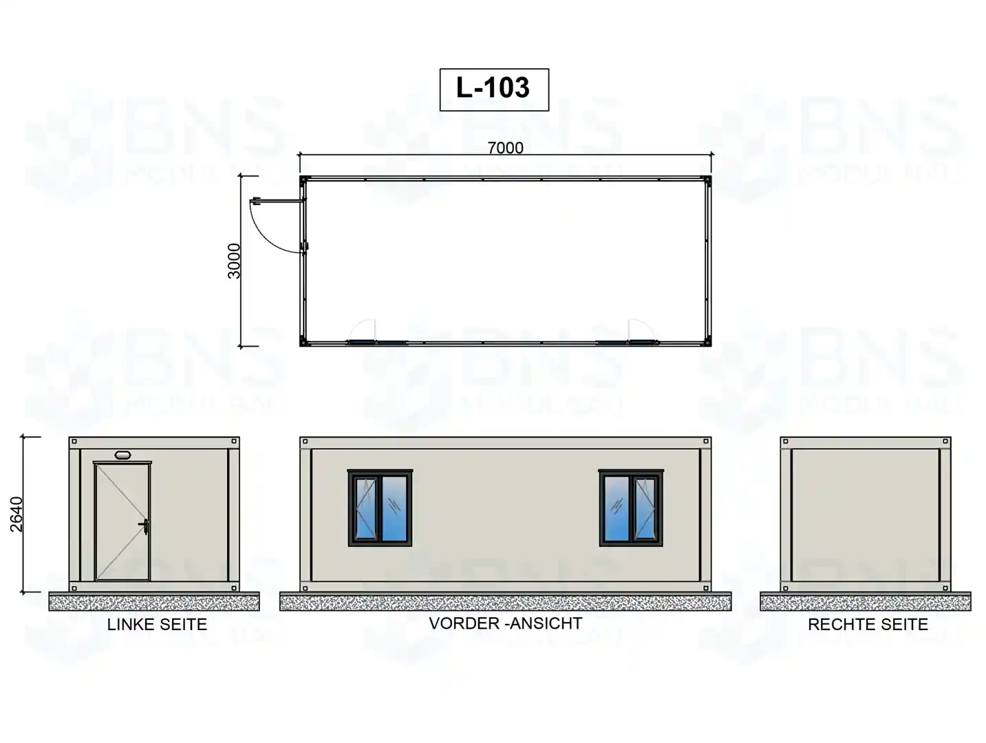b&uuml;rocontainer ma&szlig;e l103