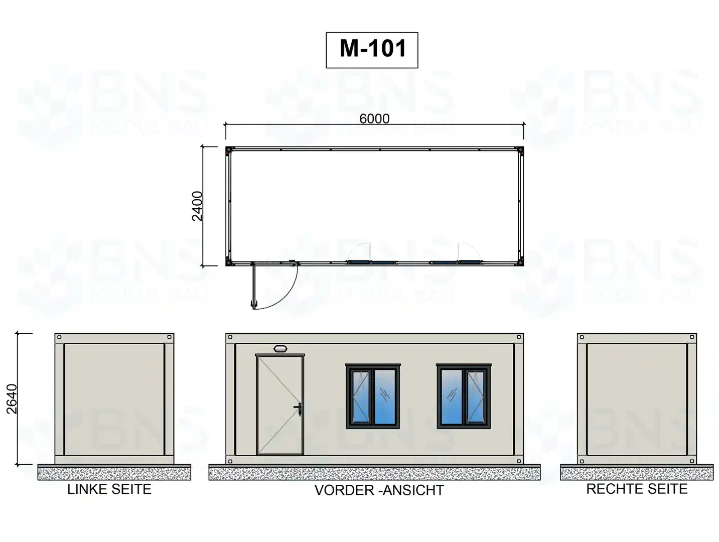 b&uuml;rocontainer ma&szlig;e m101
