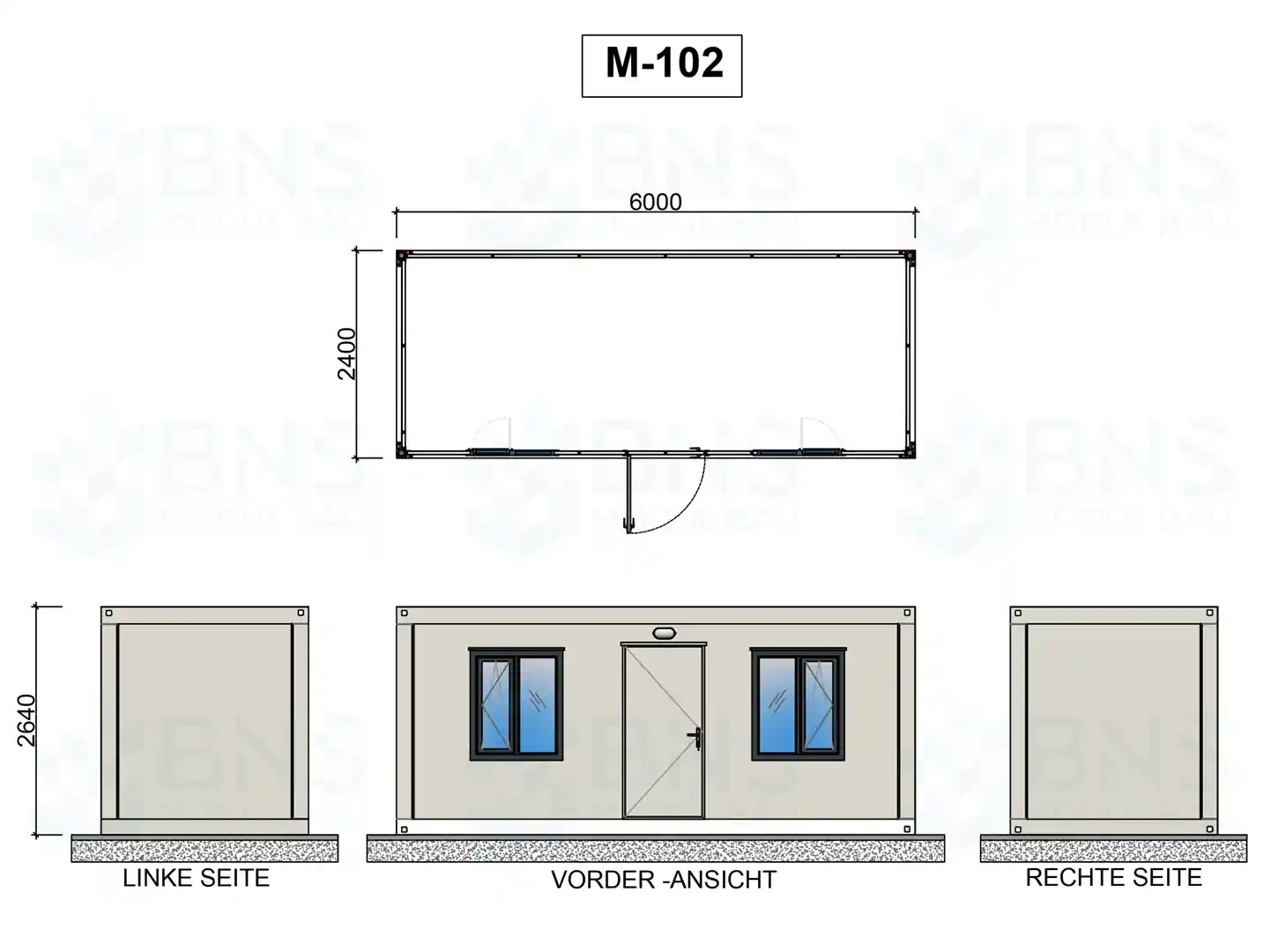 b&uuml;rocontainer ma&szlig;e m102